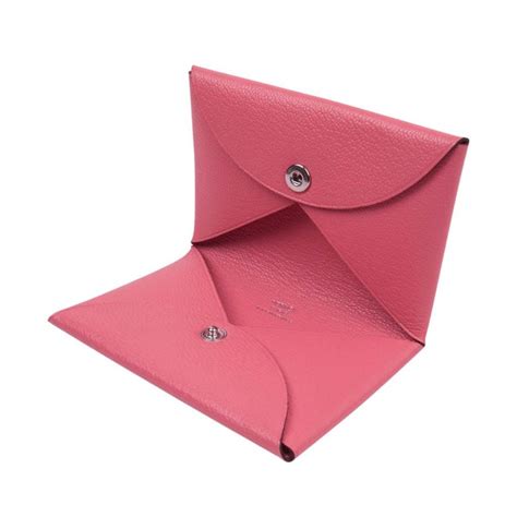 hermes calvi rose|hermes calvi card holder review.